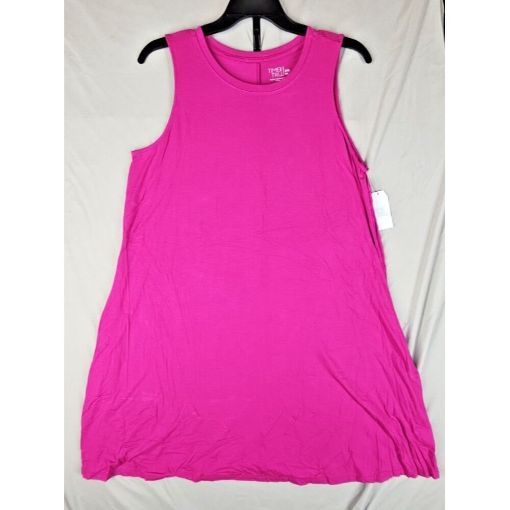Pink Tank Casual Dress   XXL 20  Sleeveless Dress  NWT  Time and Tru
